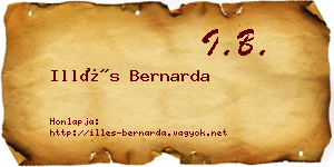 Illés Bernarda névjegykártya